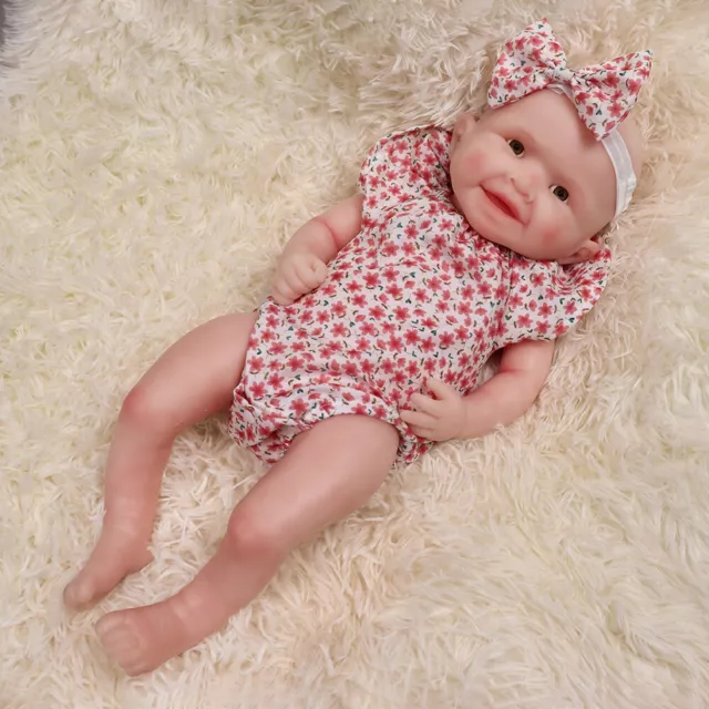 19in Lifelike Full Body Silicone Reborn Doll Handmade Soft to touch Baby Girl