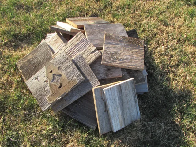 Reclaimed Old Fence Wood Boards - Cut-offs Short Lengths Weathered Barn Wood 2