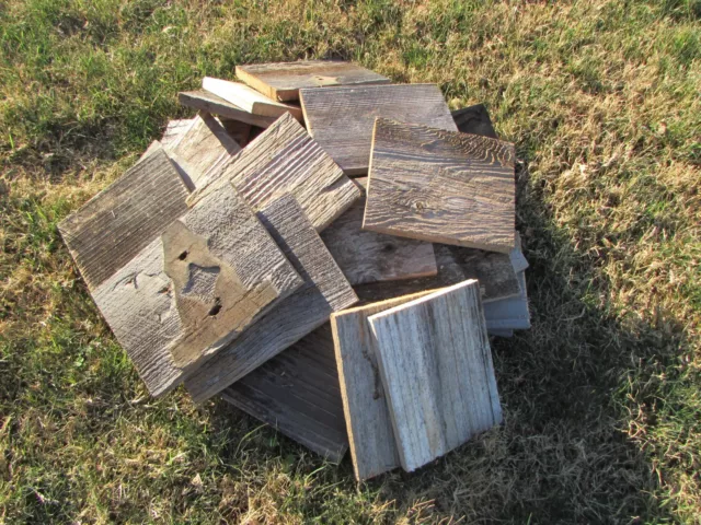 Reclaimed Old Fence Wood Boards - End Cuts Various Lengths Weathered Barn Wood 2