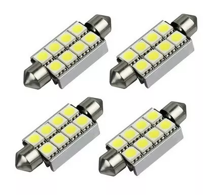 4x Ampoules LED 42mm Canbus Blanc Veilleuses 6000k Lampes Navettes 8SMD Auto