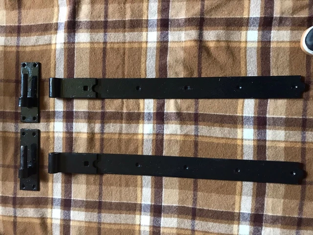 Vintage door,/stable/barn large hinges (Pair). 30 inches/750mm. FULLY RESTORED