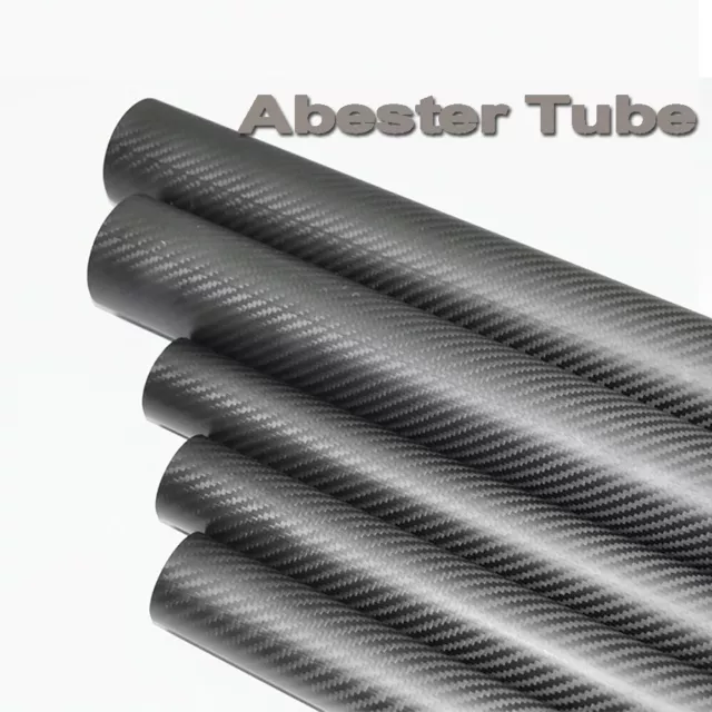 3k Carbon Fiber Tube ID 40mm x OD 42mm x 1000mm Twill Matt (Roll Wrapped)