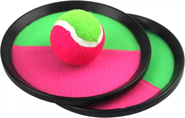 2 Pcs Klettballspiel Catch Ball Set,Klettballspiel Für Kinder Klettballspiel Mit