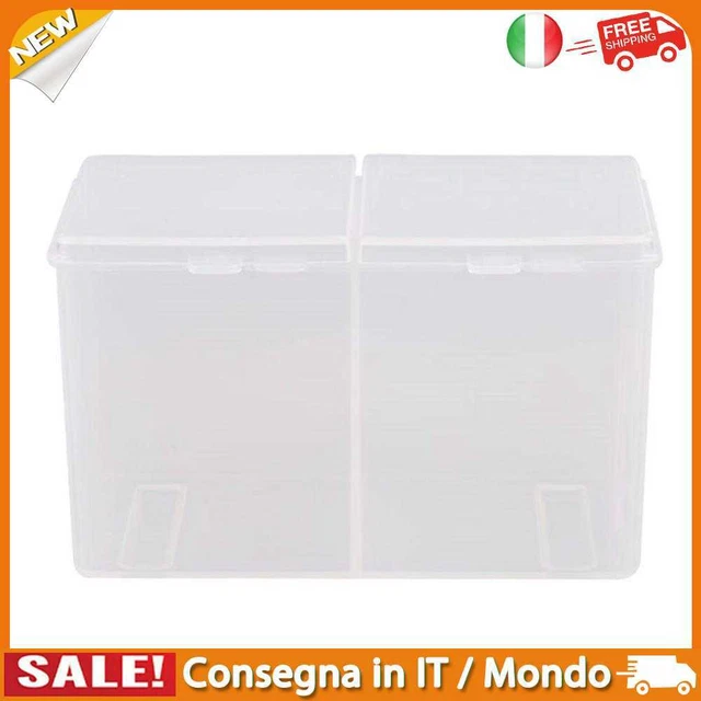 IT Cleaning Cotton Storage Box Swab Pad Nail Art Compartment Container (White)