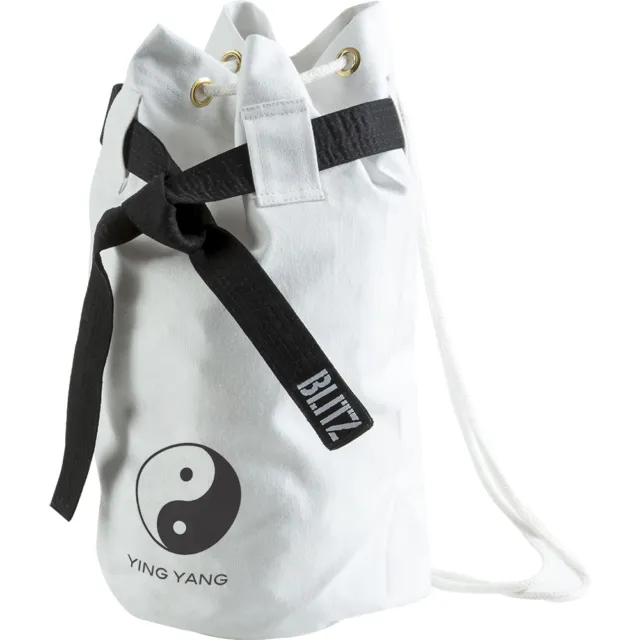 Duffle Bag Sacco Tela Bianco Tao Borsa Ying Yang Shaolin Mon Tai Chi Kung Fu Bag