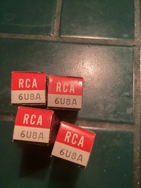 6U8A 6Kd8 Nos Rca 6U8 Nos Nib Black Plates
