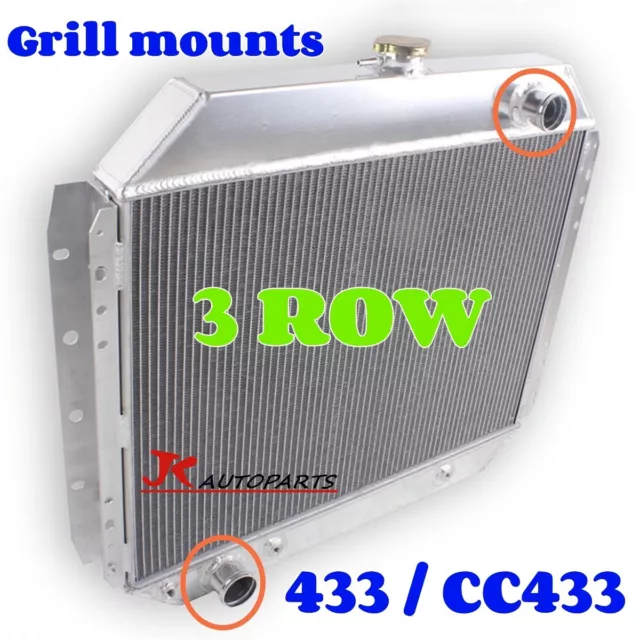 3 Row Aluminum CC433 Radiator Ford F-series Truck F-150 F-250 F-100 V8 1966-1979