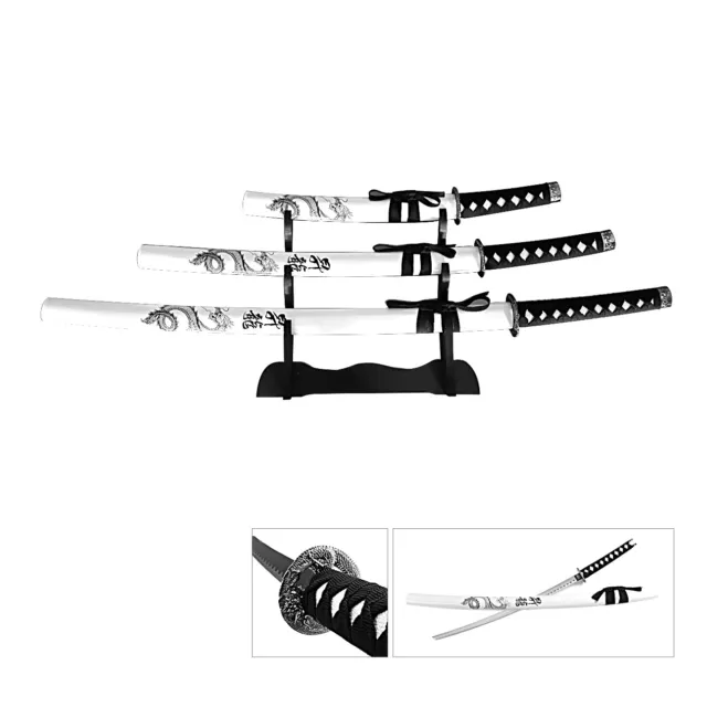Tactical Two-Tone Samuai Katana Set With Fee Swod Stand