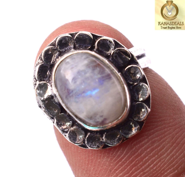 Rainbow Moonstone Plated Ring Classic Jewellery 5 GM Value-Priced @1.99-68696