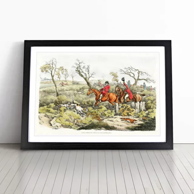 Fox Hunting Flowers Landscape Nature Henry Alken Wall Art Print Framed Picture