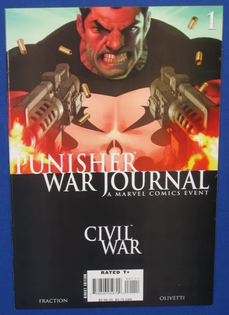 Marvel Punisher Civil War Journal #1 Comic Book 2007 Matt Fraction Olivetti NM