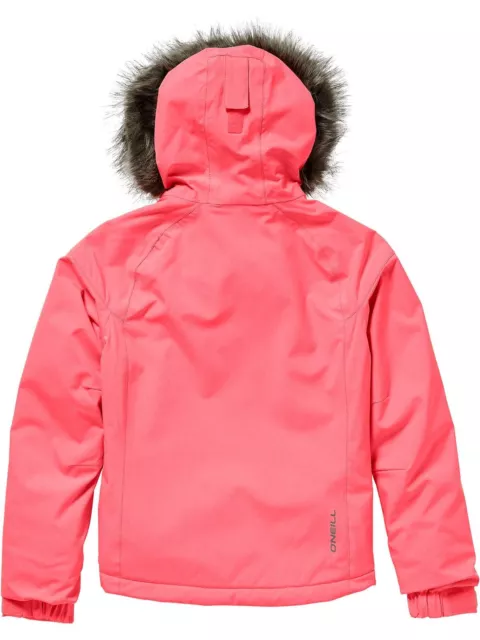 ONeill Neon Tangerine Pink Curve Girls Snowboarding Jacket - Age 12 2