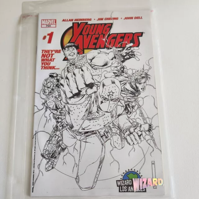 Young Avengers 1 - Wizard World LA Sketch Variant Comic - Excellent Marvel