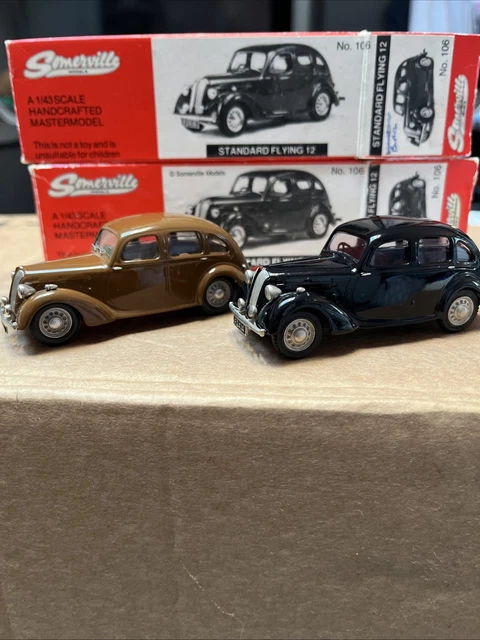 2 X SOMERVILLE MODELS 1/43 CAR MODEL: STANDARD FLYING 12 No 106 IN