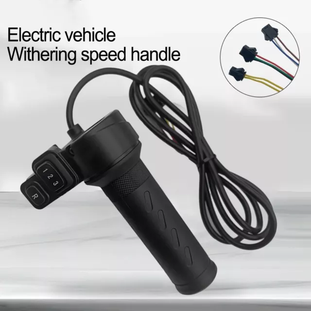 Universal 12V 48V For Electric Scooter Bike Throttle Grip 3 Speed Control