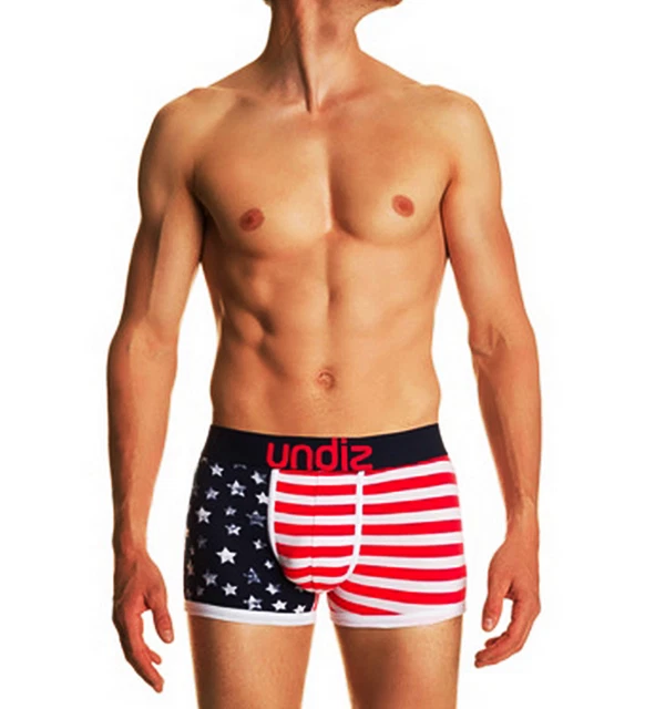 NEUF boxer UNDIZ taille L get up USA homme flag slip shorty New York sport bleu