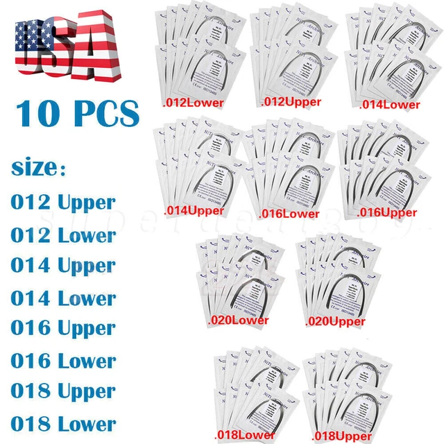 100pcs Dental Arch Wire Round Super Elastic Niti Wires Ovoid Orthodontics kv