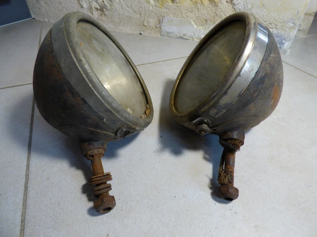 ANCIENNE PAIRE DE phare automobile BRC. EUR 50,00 PicClick FR