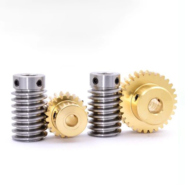 Ruote a vite senza fine ottone 0,5/0,8/1/1.5 modulo 10-60 T & albero a vite senza fine albero motore