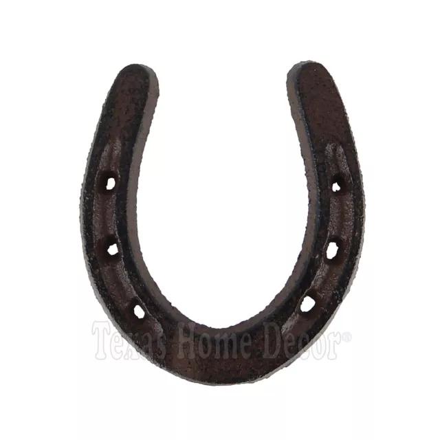 Small Lucky Horseshoe Cast Iron Rustic Decor 3 3/4 x 3 3/8 inch Custom Work