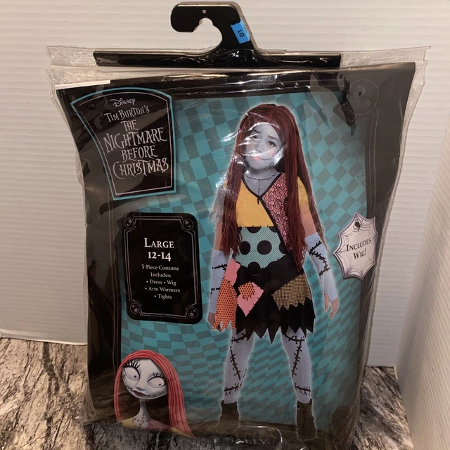 Disney Nightmare Before Christmas Kids Sally Costume SZ Large 12-14 nwt