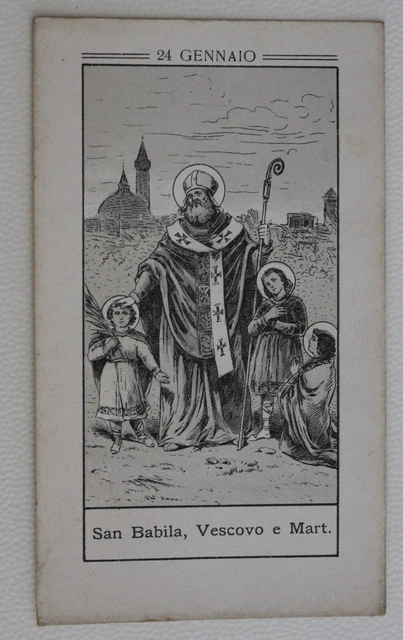 1898 pubblicazione SAN BABILA 24 Gennaio+Litografia+STORIA SANT-496