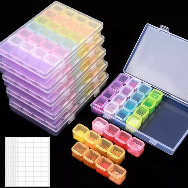 28 Diamond Painting Storage Boxes Bead Organiser Tray Art Beads Embroidery  Case