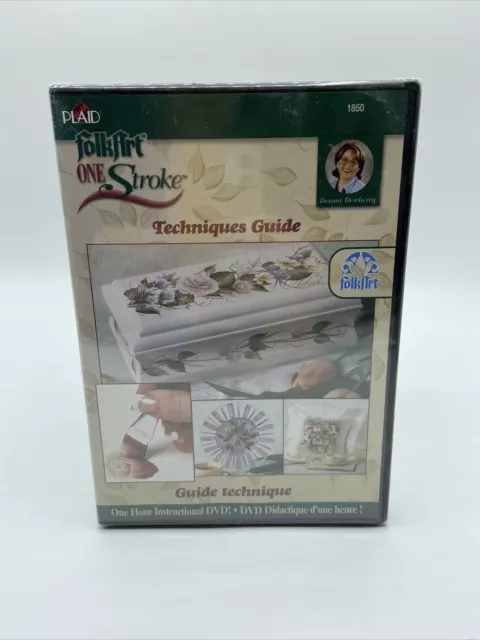 Pintura de un solo golpe 1850 arte popular técnica de DVD con pintura de mujer hecha fácil