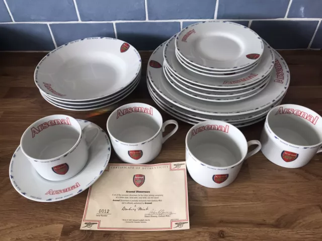 Arsenal F.C Danbury Mint Dinner Service Set, AFC Dinnerware, Very Rare, VVGC