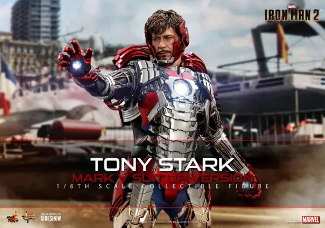 RESTOCK Iron Man 2 1/6 Tony Stark (Mark V Suit Up Version ) Hot Toys