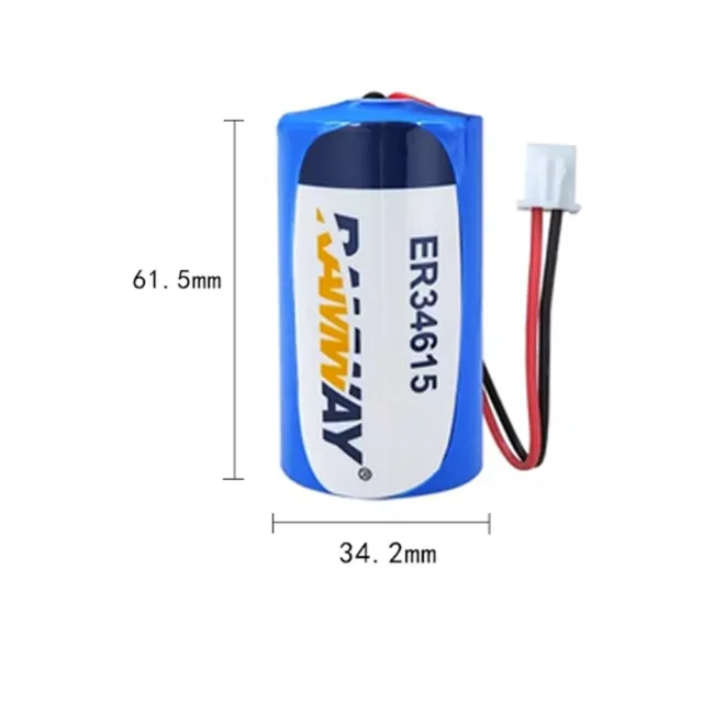 ER34615 3.6V 1900mAh Non-rechargeable for Water Meter with White Plug