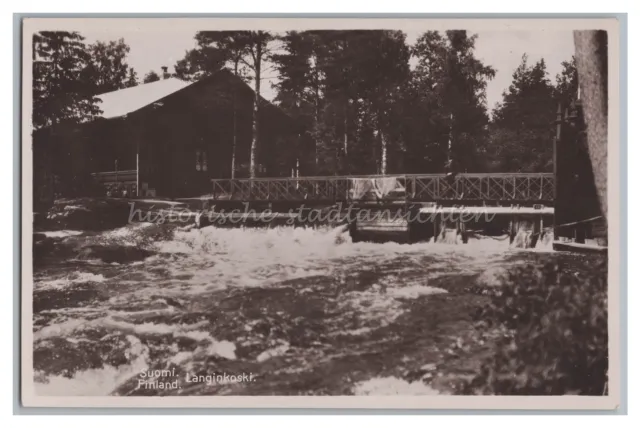 Langinkoski Suomi Sveaborg / Finnland - Zaristische Fischerhütte -Foto AK 1930er