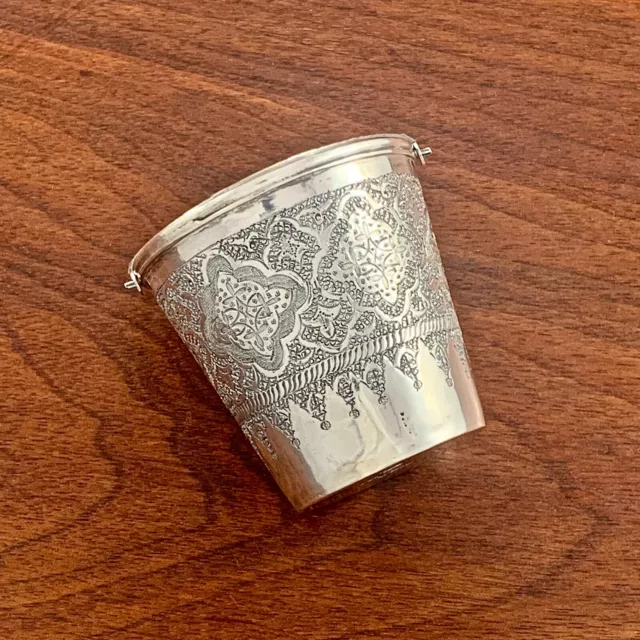 Vaspour Middle Eastern .84 Silver  Shot Jigger Cup / Toothpick / Cigarette Urn