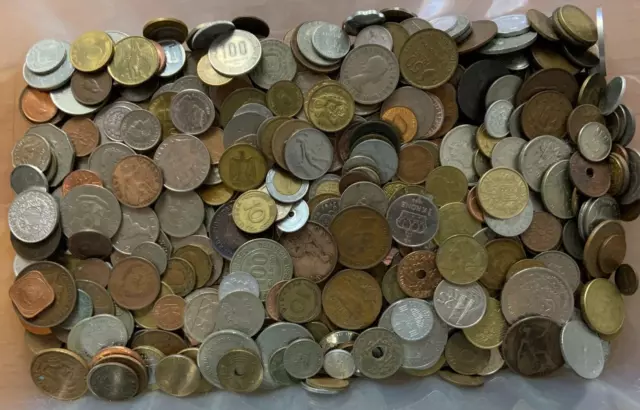 Five (5) Pounds World/Foreign Coins, ~2268 grams - Lot /Bulk - No Reserve