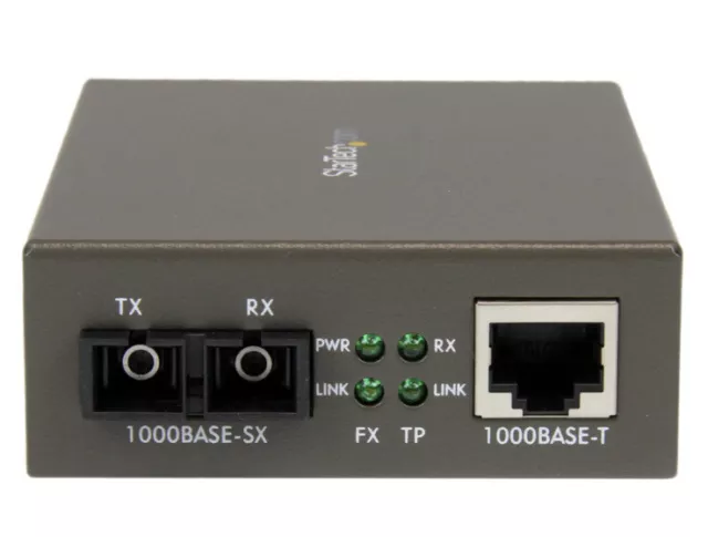 StarTech.com 1000 Mbps Gigabit Multi Mode Fiber Ethernet Media Converter SC 550m 2