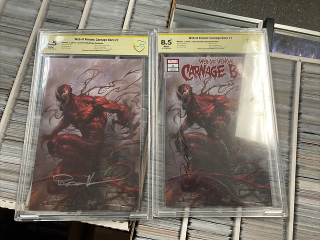 Web of Venom Carnage Reborn 1 CBCS 8.5 SIGNED Lucio Parillo Trade/Virgin Set