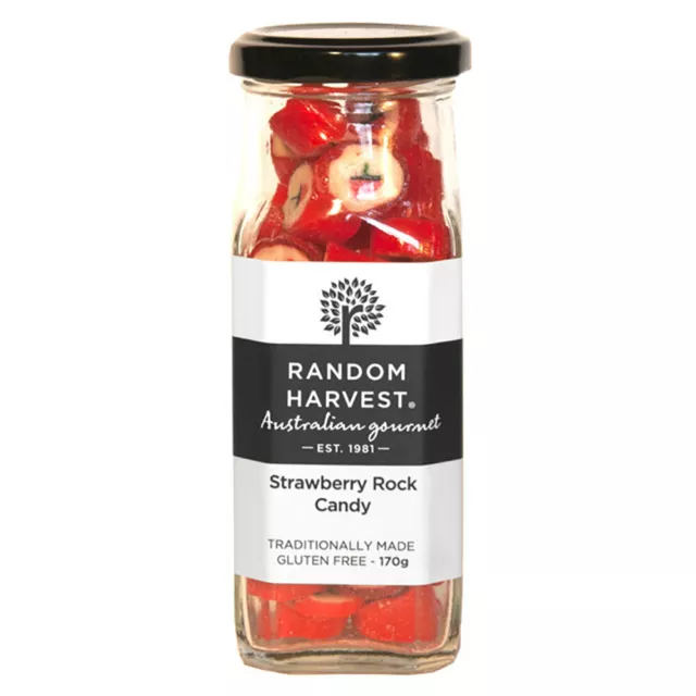 Random Harvest Strawberry Rock Candy 170g Australian Gourmet Gluten Free