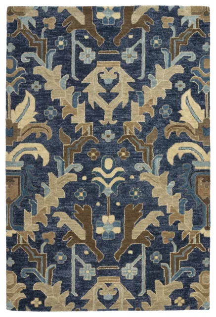 Arts & Crafts William Morris Style Wool Cut & Loop Area Rug **FREE SHIPPING**