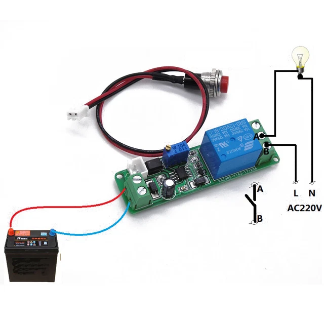 DC 12V Timing Timer Delay Turn OFF Relay Module 1~10s Time Adjustable Relay