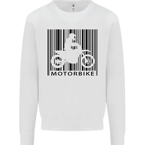 Felpa Maglione Moto Codice a Barre Biker Moto Bambini
