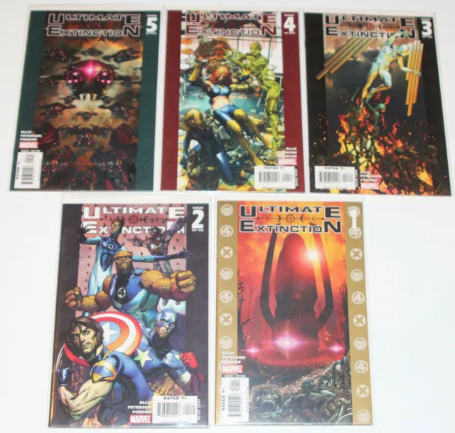 Marvel Ultimate Extinction #1-5 - Ellis 2006 Complete Set 1,2,3,4,5 High Grade