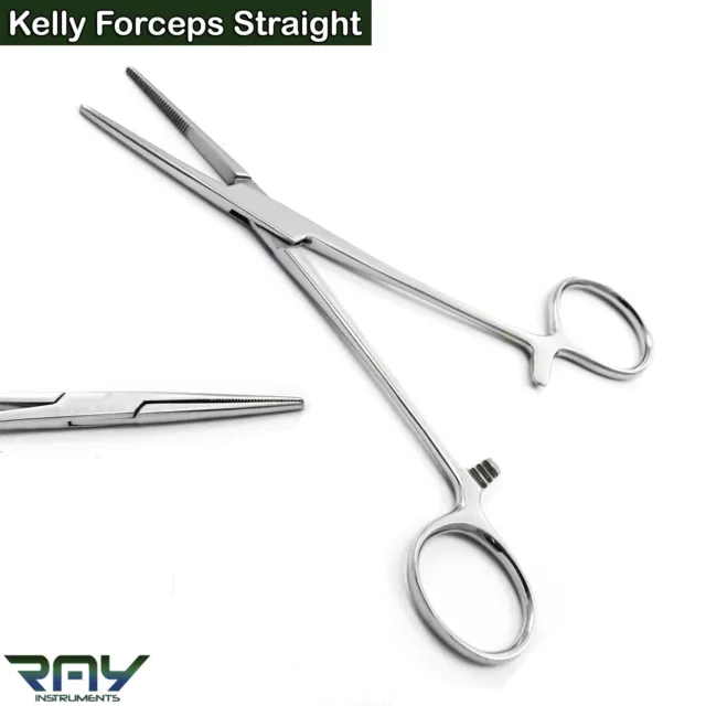 Hemostat Kelly Forceps Straight Locking Clamps Surgical Veterinary Instruments