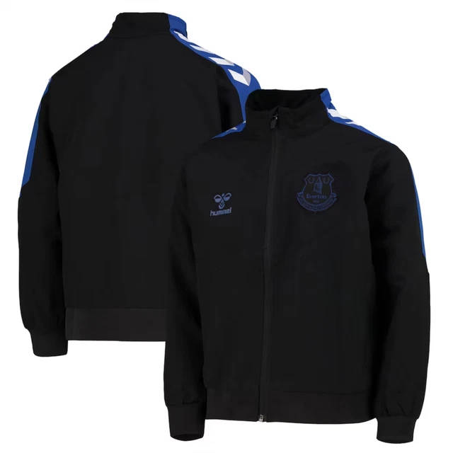 Giacca da calcio Everton per bambini (taglia 12Y) giacca da allenamento Hummel - nera - nuova