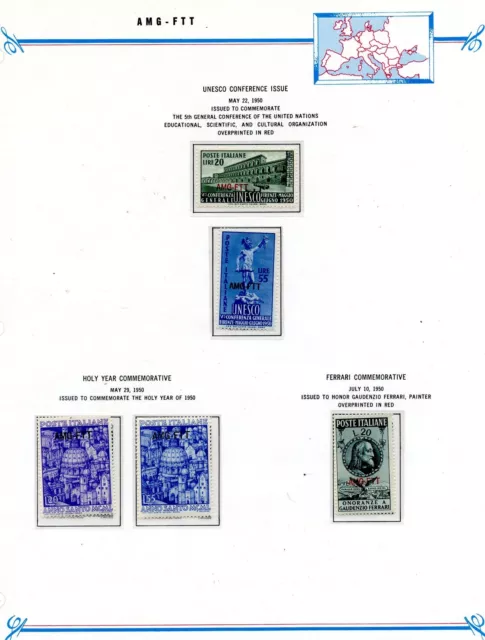 AMG Free Territory of Trieste (FTT) Scott 72-76 MNH