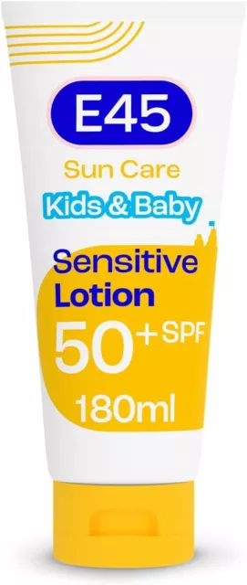 E45 Kids & Baby Sun Face & Body Lotion for Sensitive Skin. Gentle Cream...