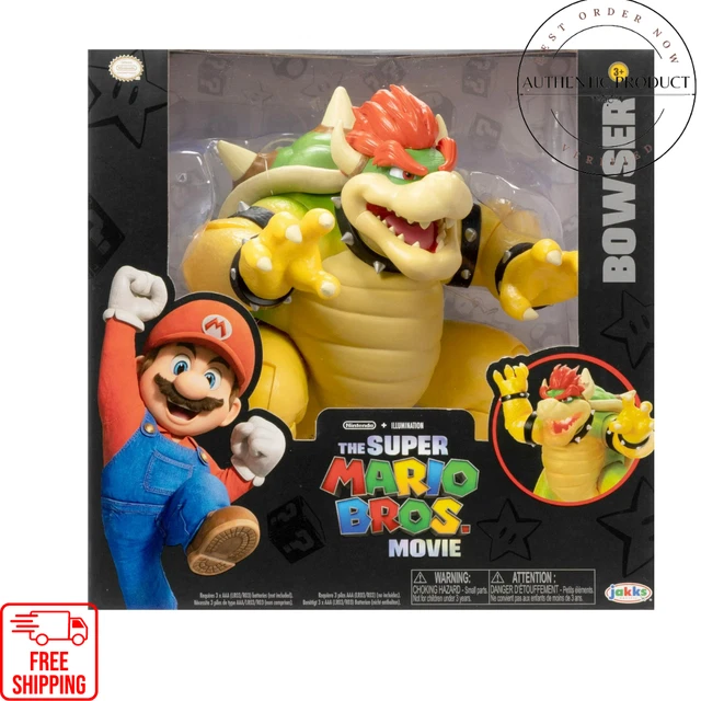 2023 BOWSER SUPER Mario Bros Movie Premium 7” Fire Breathing Figure