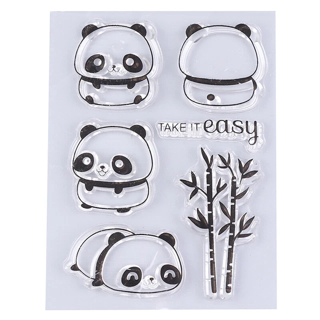 Cute Panda Transparent Silicone Clear Stamps for Scrapbook Album Cards*LN