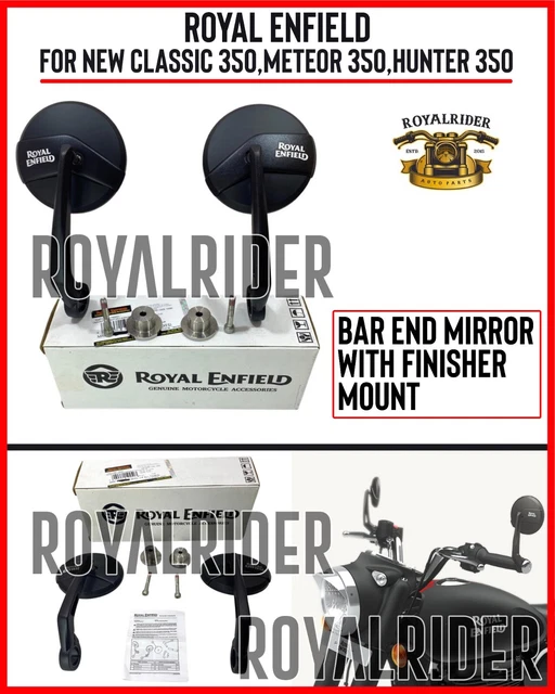 ROYAL ENFIELD BAR END MIRROR & MOUNT For New classic 350/Meteor 350