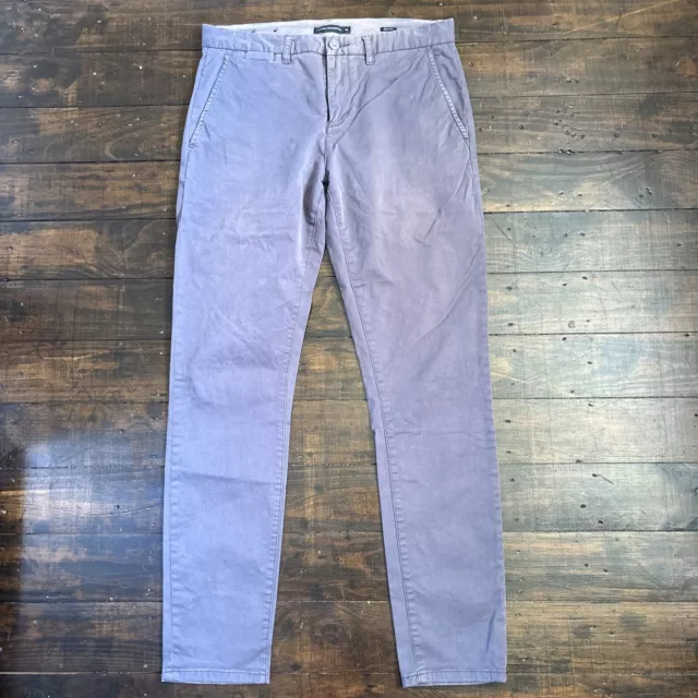 French Connection Chino Pants - Mens 32 - Grey - Dress Tapered Leg - Slim Fit
