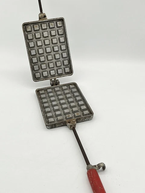 Moule à Gaufres Vintage L'Étoile - Aluminium Et Bois - Empreintes étoiles 8cm